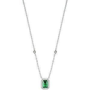 Morellato Stříbrný náhrdelník se zeleným krystalem Tesori SAIW55