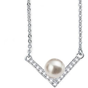 Oliver Weber Elegantní náhrdelník s perlou a krystaly Swarovski Point Pearl 12160
