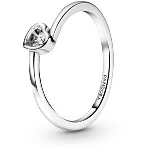 Pandora Romantický stříbrný prsten se srdíčkem People 199267C02 60 mm