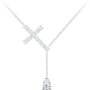 Preciosa Stříbrný náhrdelník Křížek Shiny Cross s kubickou zirkonií Preciosa 5301 00