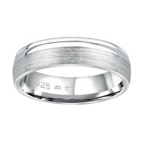 Silvego Snubní stříbrný prsten Amora pro muže i ženy QRALP130M 49 mm