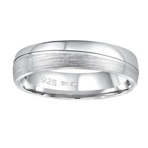 Silvego Snubní stříbrný prsten Glamis pro muže i ženy QRD8453M 47 mm