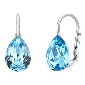 Silvego Stříbrné náušnice s modrými Swarovski® Crystals SILVEGOVSW080E