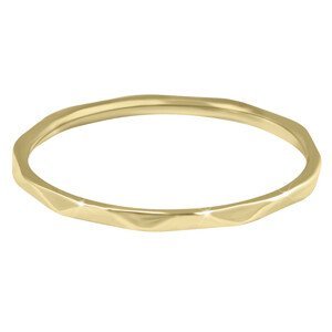 Troli Minimalistický pozlacený prsten s jemným designem Gold 62 mm