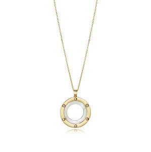 Viceroy Pozlacený náhrdelník s kruhovým přívěskem Air 15121C01012