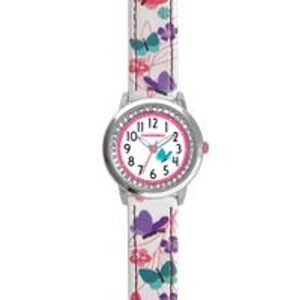 CLOCKODILE Bílé dívčí dětské hodinky MOTÝL CWG5150