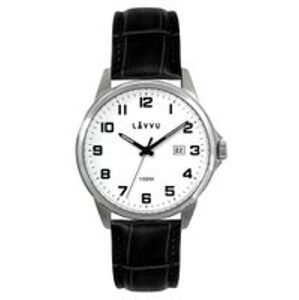 LAVVU Stříbrno-černé pánské hodinky ÖREBRO LWM0240
