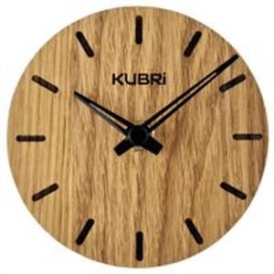 KUBRi 0013E - miniaturní dubové hodiny české výroby s tichým chodem