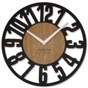 Flexistyle z220 - nástěnné hodiny z přírodního dubu černé