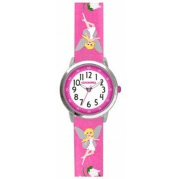 Růžové třpytivé dívčí hodinky s vílami CLOCKODILE FAIRIES CWG5081