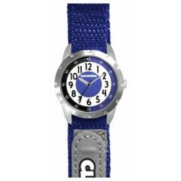 Modré reflexní dětské hodinky na suchý zip CLOCKODILE REFLEX CWX0021