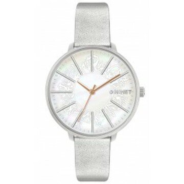 Stříbrné dámské hodinky MINET PRAGUE Silver Flower MWL5140
