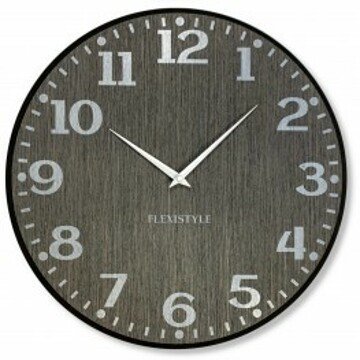 Flexistyle z227 - nástěnné hodiny z dubové dýhy s průměrem 50 cm