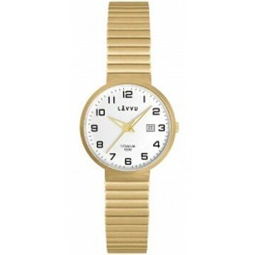 LAVVU LWL5041 Titanové pružné hodinky s vodotěsností LUNDEN Small Gold