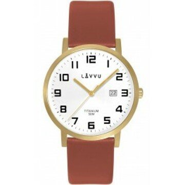 LAVVU LWM0212 Extrémně lehké titanové hodinky TITANIUM LYNGDAL Gold
