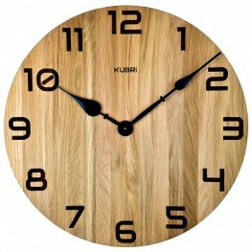 KUBRi 0126 - obrovské dubové hodiny české výroby o průměru 60 cm