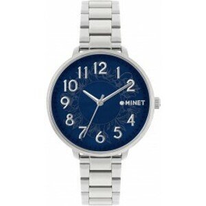 MINET Stříbrno-modré dámské hodinky PRAGUE MWL5186