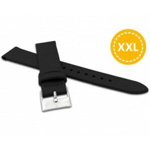 Prodloužený černý řemínek MINET XL z luxusní kůže Top Grain - 20