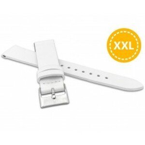 Prodloužený bílý řemínek MINET XL z luxusní kůže Top Grain - 18 - XXL