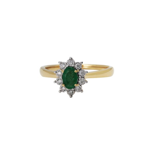 Prsten se smaragdem 224-429-2352 60-2.85g
