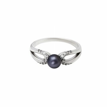 Prsten se syntetickou perlou 125-187-6656 56
