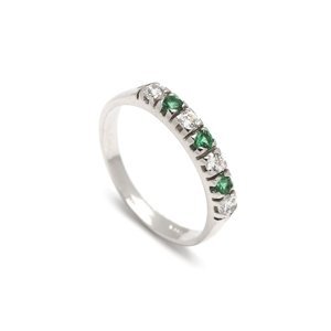 Zlatý dámský prsten GIOVANNA green