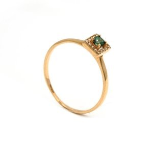 Zlatý dámský prsten SAMANTA green