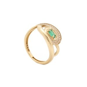 Zlatý prsten SMERALDO se smaragdem