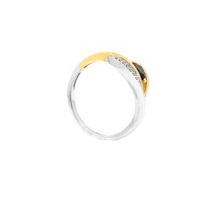 Zlatý prsten BLESS se safírem