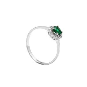 Zlatý prsten KOHARA se zeleným kamenem