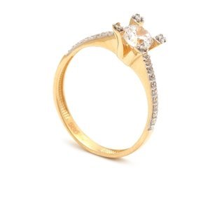 Zlatý zásnubní prsten Ysabel