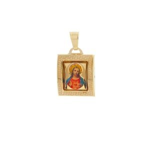 Medailon Ježíšovo Božské Srdce ze žlutého zlata