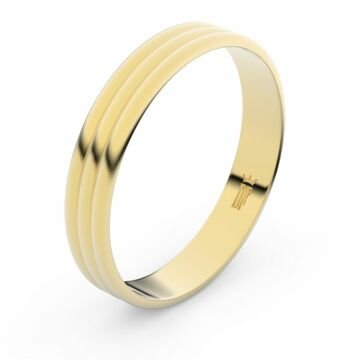 Zlatý snubní prsten FMR 4K37 ze žlutého zlata 46
