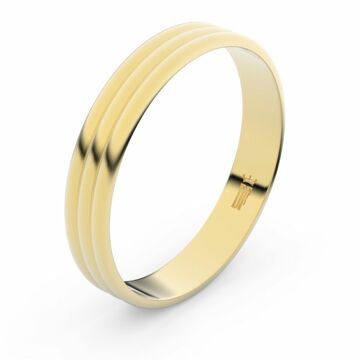Zlatý snubní prsten FMR 4K37 ze žlutého zlata 57