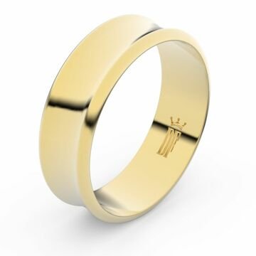 Zlatý snubní prsten FMR 5B70 ze žlutého zlata, bez kamene 51