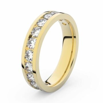 Zlatý dámský prsten DF 3895 ze žlutého zlata, s brilianty 53