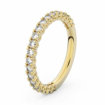 Zlatý dámský prsten DF 3902 ze žlutého zlata, s briliantem 49