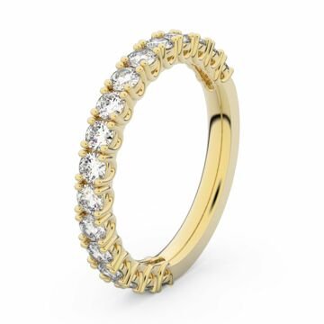 Zlatý dámský prsten DF 3903 ze žlutého zlata, s briliantem 53