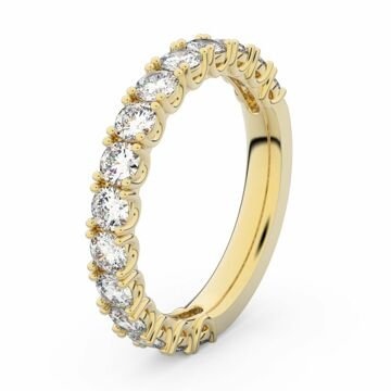 Zlatý dámský prsten DF 3904 ze žlutého zlata, s brilianty 53