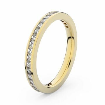 Zlatý dámský prsten DF 3906 ze žlutého zlata, s briliantem 48