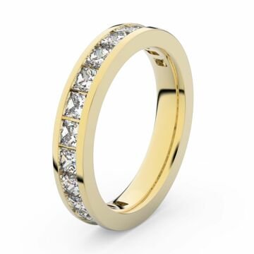Zlatý dámský prsten DF 3908 ze žlutého zlata, s briliantem 52