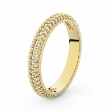 Zlatý dámský prsten DF 3911 ze žlutého zlata, s briliantem 47