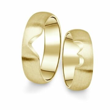 Snubní prsteny ze žlutého zlata, pár - 03