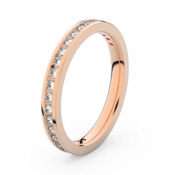 Zlatý dámský prsten DF 3893 z růžového zlata, s briliantem 47