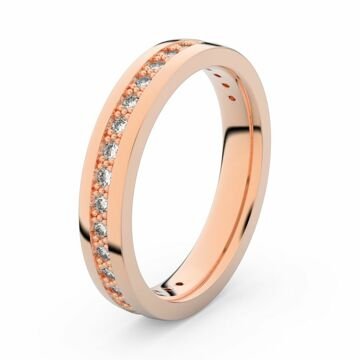 Zlatý dámský prsten DF 3897 z růžového zlata, s briliantem 47