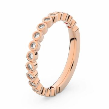 Zlatý dámský prsten DF 3899 z růžového zlata, s briliantem 50