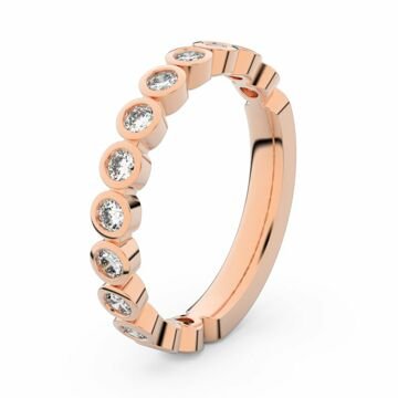 Zlatý dámský prsten DF 3900 z růžového zlata, s briliantem 49