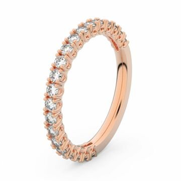 Zlatý dámský prsten DF 3902 z růžového zlata, s briliantem 54
