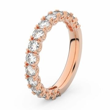 Zlatý dámský prsten DF 3904 z růžového zlata, s brilianty 46