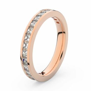 Zlatý dámský prsten DF 3907 z růžového zlata, s briliantem 55